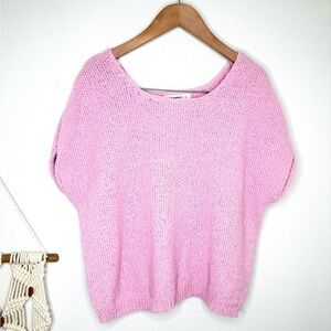 Moon and Madison Sweater Vest  Lavender Knit Drop Sleeve top blouse